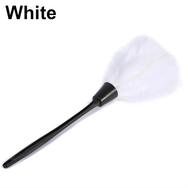 2st Feather Duster Rengöringsdamm Bilinstrumentbräda Rengöringsverktyg White