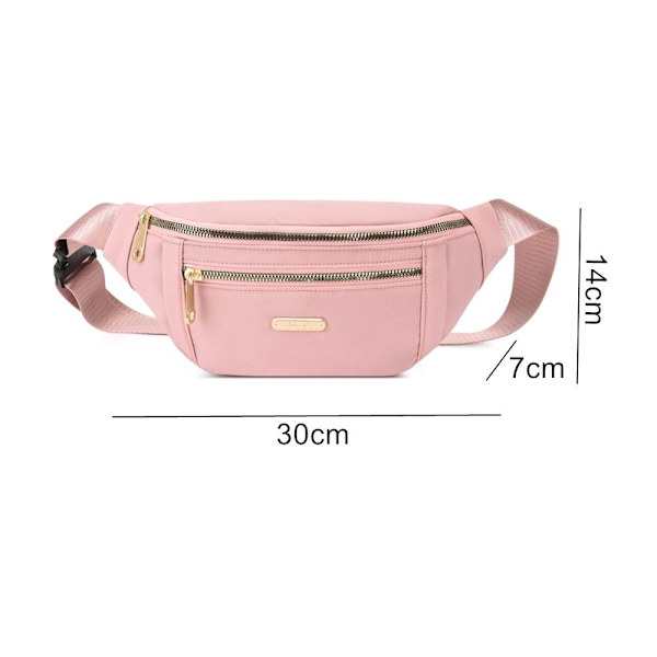 Damväska Oxford Crossbody-väska Midja Fanny Pack Wallet Reseaxelväska Black