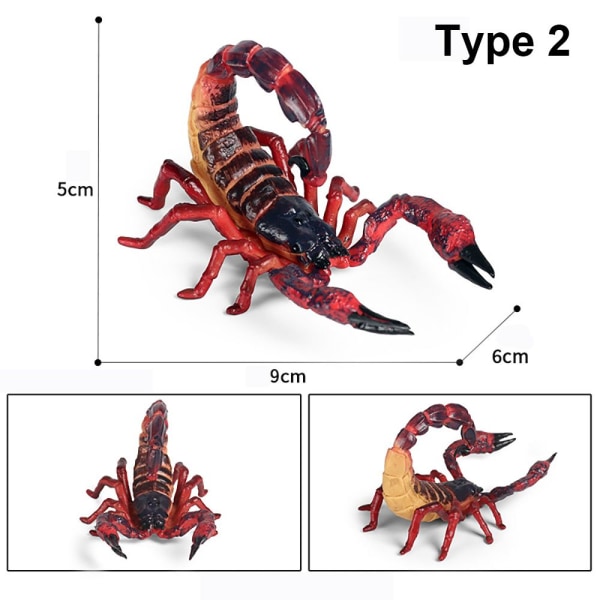 Skorpionmodell Insektsfigur Pedagogisk leksak Halloween busrekvisita Type 3