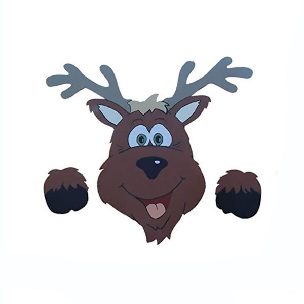Jul staket dekoration Jultomten Snögubbe Ren Penguin Peeker Yard prydnader reindeer
