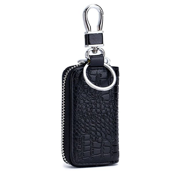 Universal case med nyckelring Metallkrok Dragkedja Nycklar Case Wine Red