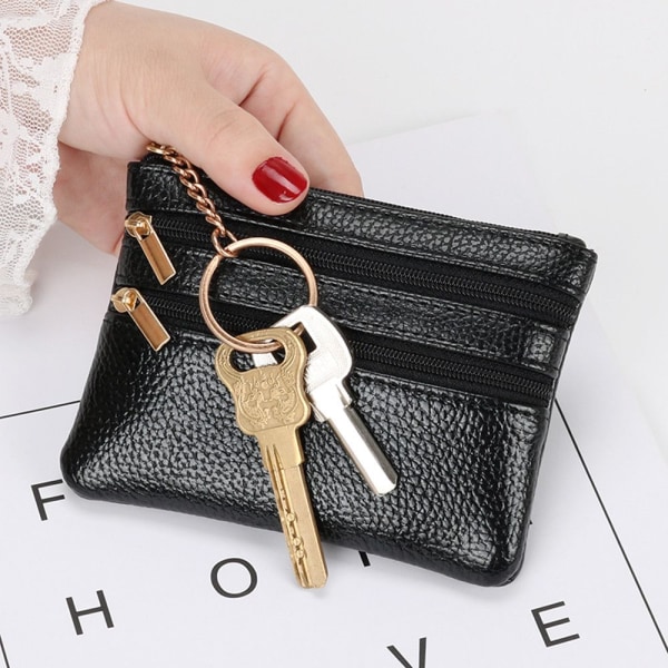 Kvinnor Plånbok Clutch Zip Kort Liten myntväska Mjuk Mini Korthållare Plånbok Pengar Väska Blue