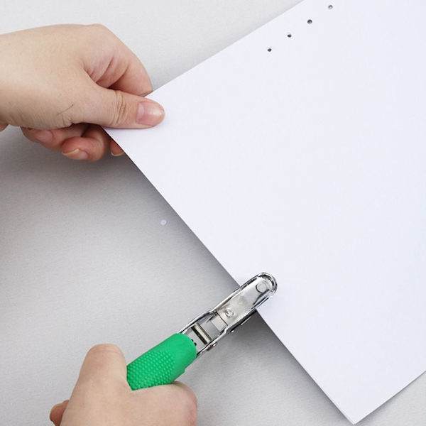 Metall Enkelhålsstans präglingsanordning Scrapbooking stansar DIY pappersskärare