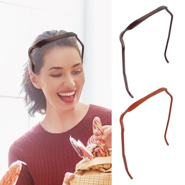 Invisible Hair Hoop Lockigt Tjockt Hår Medium Pannband Frisyr White