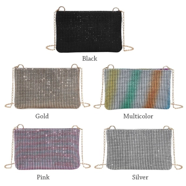Kvinnor Bröllopsfest Clutch Axelväskor Handväskor silver