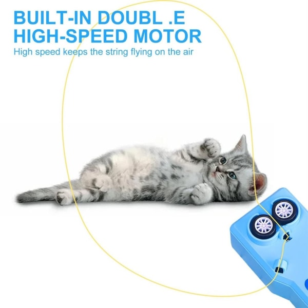 Pet Loop Lasso Toy Rope Launcher Propeller Cat Rope Launcher Handhållna elektriska husdjursleksaker white