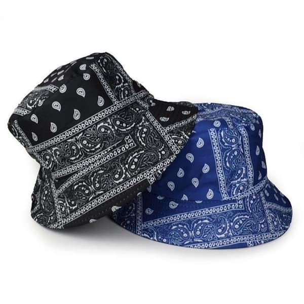 Unisex Bomullshatt Cashewblommor Dubbelsidig Solhatt white