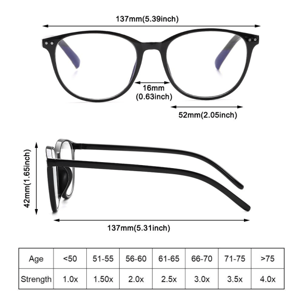 Progressiva multifokala läsglasögon Blått ljusblockerande datorglasögon Black