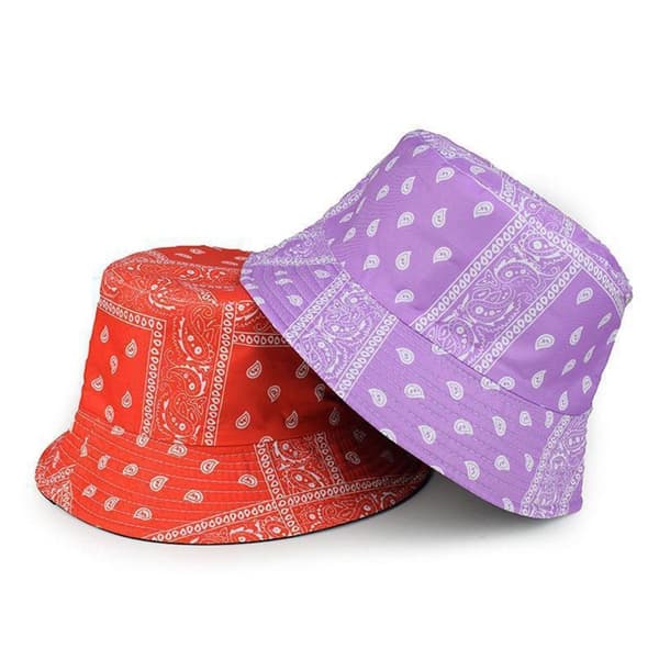 Unisex Bomullshatt Cashewblommor Dubbelsidig Solhatt blue