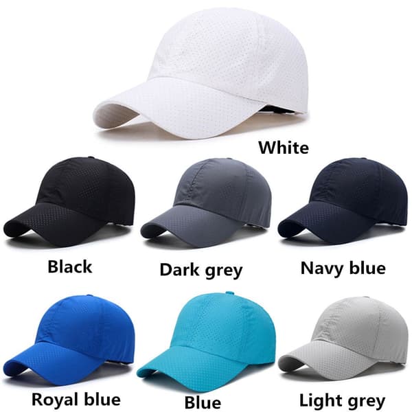 Snabbtorkande Basebollkeps Mesh Solhatt Golf Tenniskeps light grey