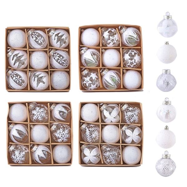 9 STK 6CM Jul Hängande Ball Xmas Tree Ornament Heminredning