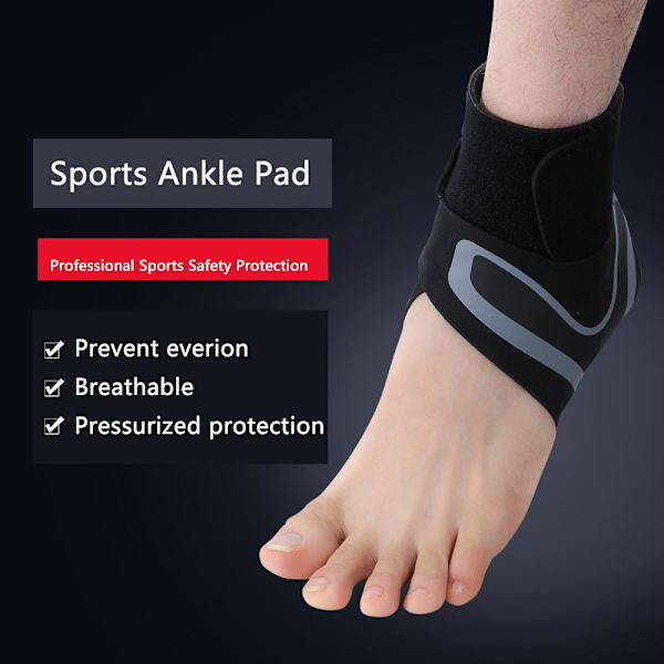 1 st Justerbart elastiskt fotledsstöd Ankelstöd Lättviktsventilerande kompression Anti stukning fotskyddsbandage Left Foot XL