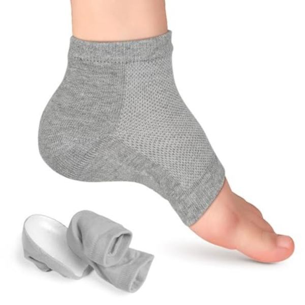 Silikon Innerhöjd Innersula Lyftande Öka strumpor Utomhus fotskydd Grey 2.5cm