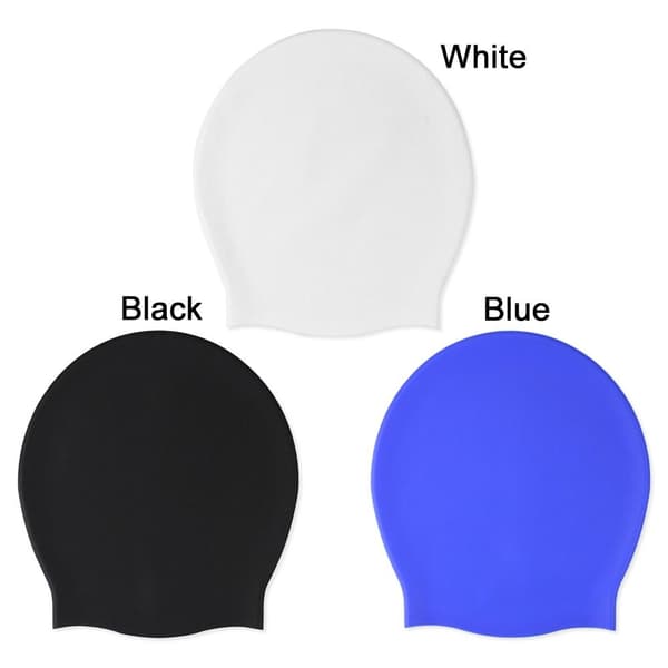 Silikon Extra Stor Badmössa för Långt Hår blue