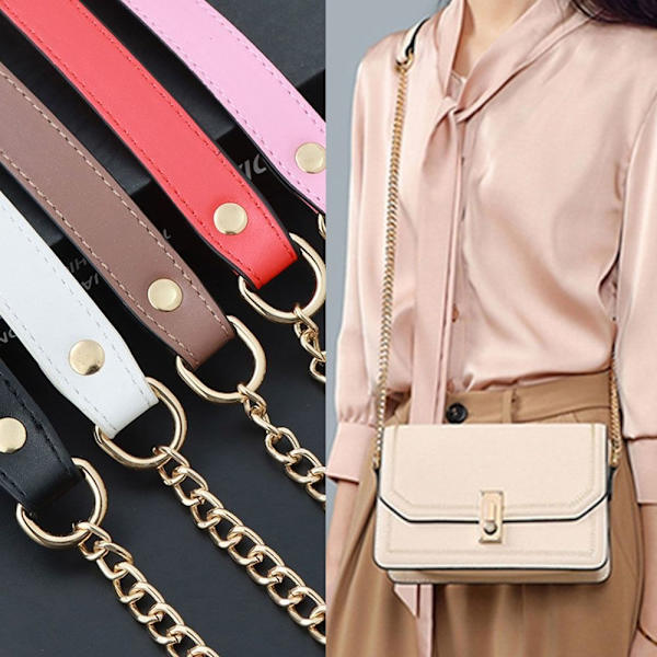 Gör-det-själv 120 cm Ersättningsaxelrem för Crossbody-väska red