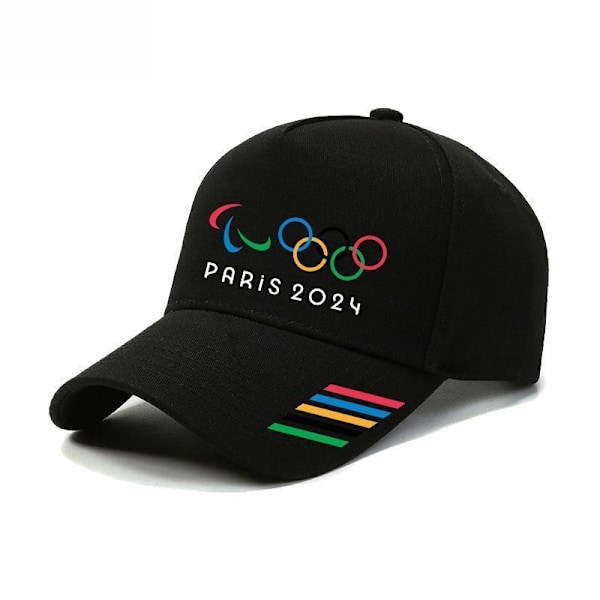 2024 Paris Olympics Perimeter PARIS Five Rings Commemorative Hat Baseball Cap red 2