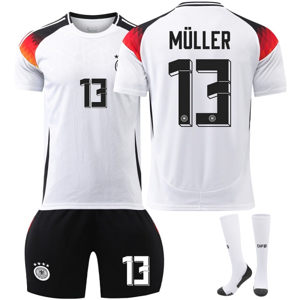 UEFA EM 2024 Tyskland Fotbollströja Kit 10 Musiala 13 Muller 8 Kroos 7 HAVERTZ NO.13 MULLER XL