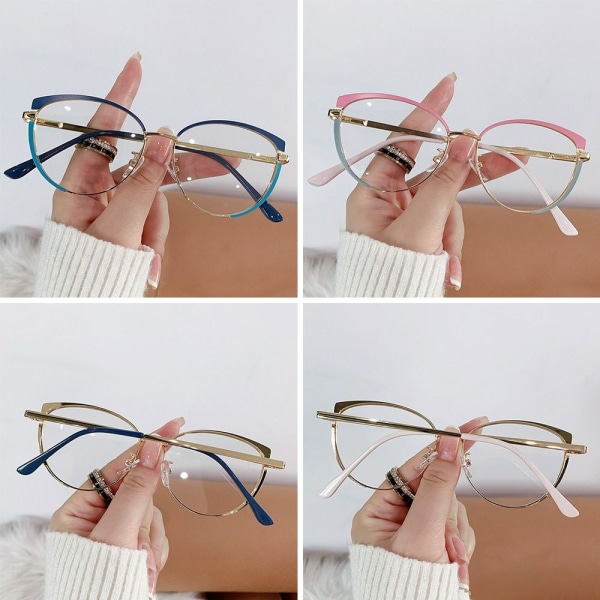 Blått ljus blockerar kvinnor Designers glasögon Optiskt glasögon Black