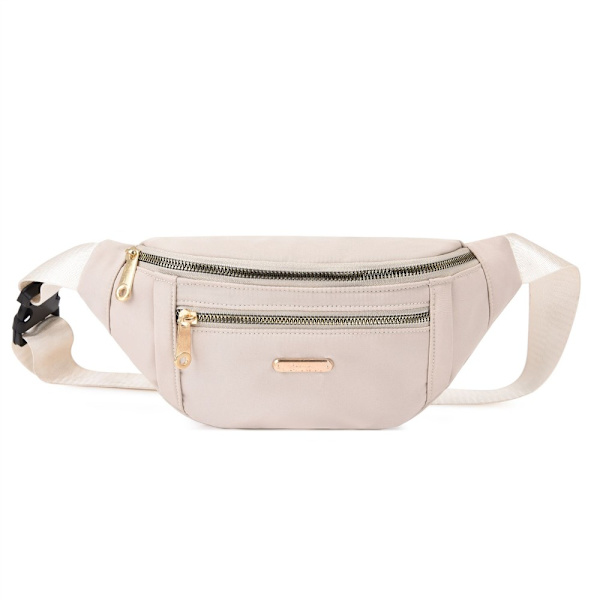 Damväska Oxford Crossbody-väska Midja Fanny Pack Wallet Reseaxelväska White