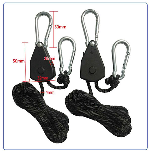 2st Remskiva Rope Lock Bindningsrem lanyard Rope Hanger