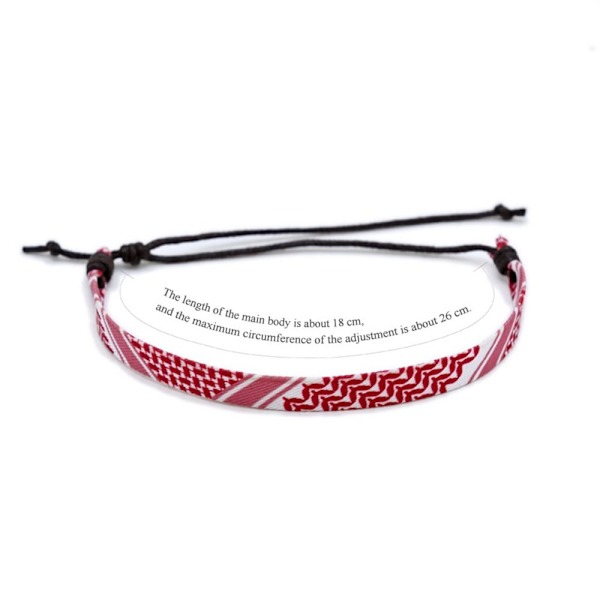 4Pack Arabic Scarf Style Armband Geometric Wave Point Webbing Hand Rep