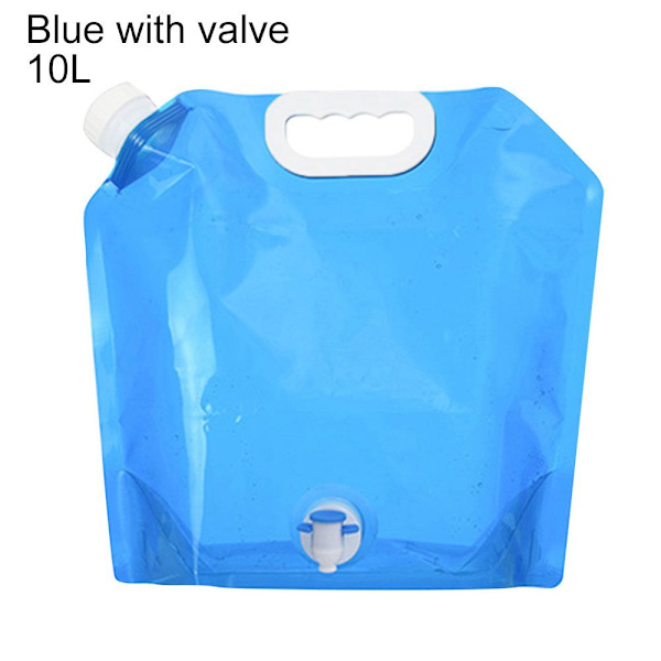 5L/10L hopfällbar bärbar vattendunk med kran blue 10L