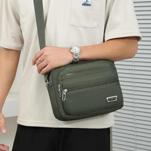 Herr Crossbody Väskor Nylon Axelväskor Pojke Messenger Väskor black