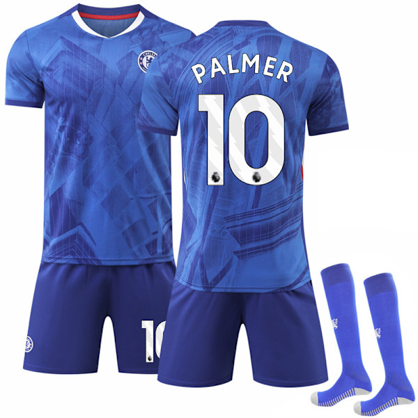 Chelsea kotipaita lapsille ja aikuisille kaudelle 2025-2026, sisältää sukat No.10 PALMER XS