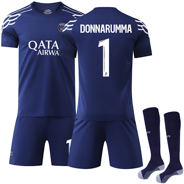 2024-2025 Paris Saint-Germain Bortedrakt Fotballdraktsett Barn Voksen Nr. 1 Donnarumma 20