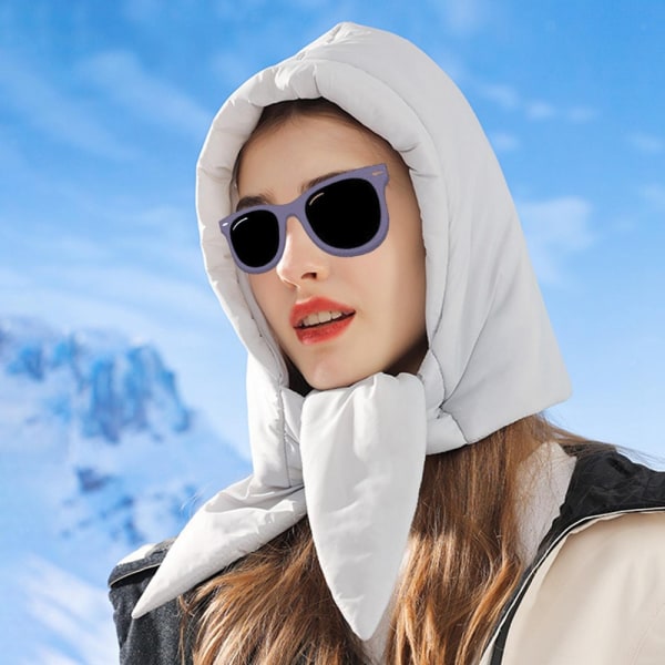 Headscarf Hooded Scarf Hooded Hat Warm Vattentät vindtät hals Black