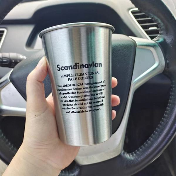 500 ml ölkoppar i rostfritt stål Vatten Mjölk Kaffemuggar Köksdryck