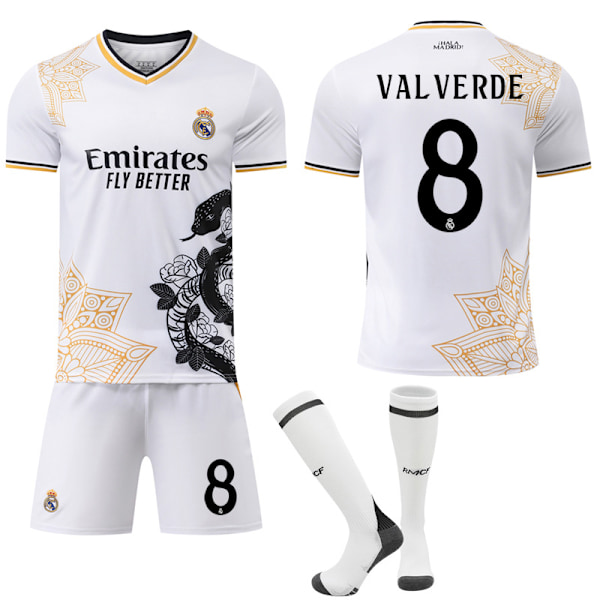 2025-2026 Real Madrid Snake Anniversary Edition Fotbollströja Barn Vuxen NO.8 VALVERDE 16