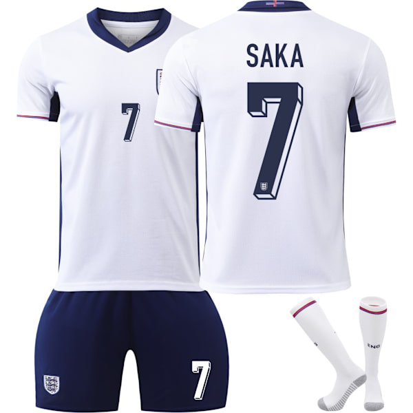 UEFA Euro 2024 England Hemma- och Bortalandslag Fotbollströja Nr 7 SAKA Home 16