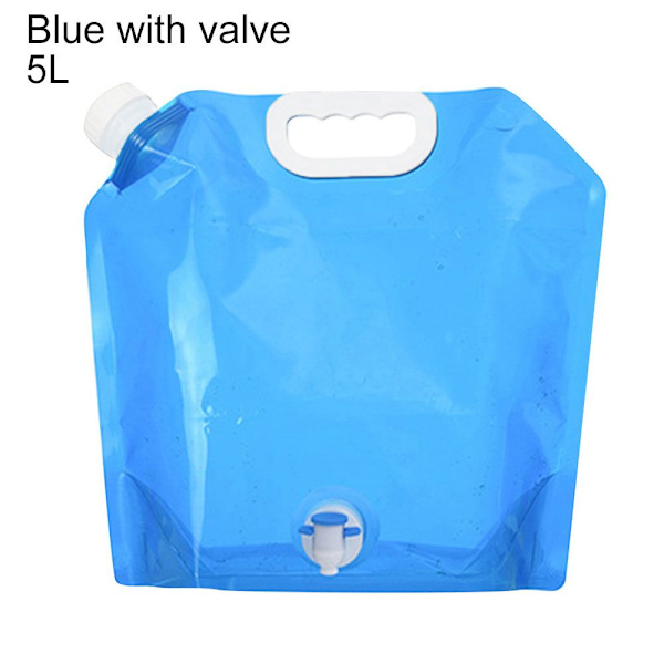 5L/10L hopfällbar bärbar vattendunk med kran blue 5L