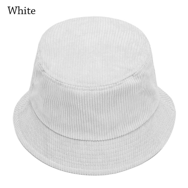 Kvinnor Varm Fisherman Cap Casual Panama Hat Lady Outdoor Cap White
