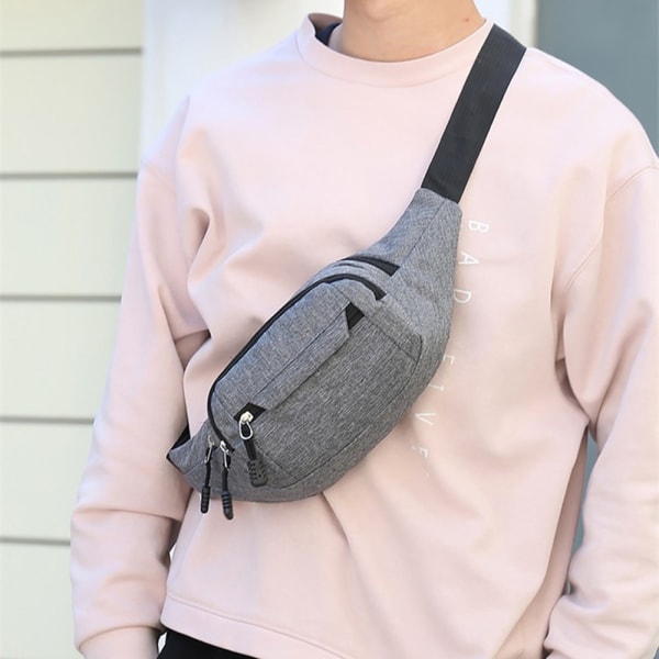 Canvas midjeväskor Fanny Pack Light gray