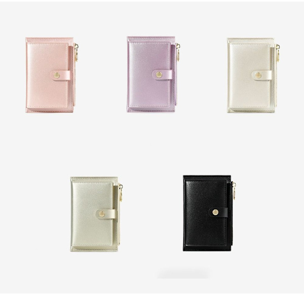 Kvinnor Enkla plånböcker Läderväska Multi-Card Holder Mynt Korta plånböcker gold