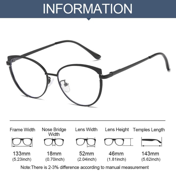 Blått ljus blockerar kvinnor Designers glasögon Optiskt glasögon Black grey