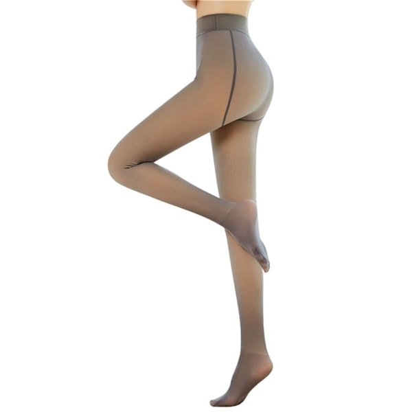 Kvinnor Vinter Thermal Strumpbyxor Sidenstrumpor High Elasticity Leggings Coffee 70g (No Fleece)
