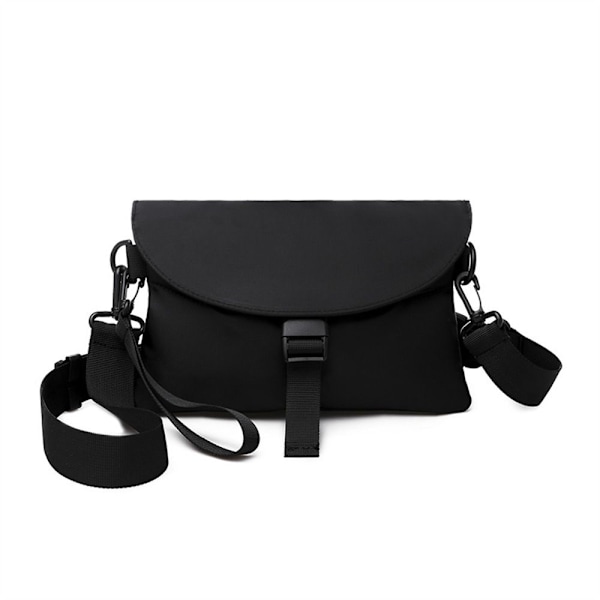 Nylon Bröstpaket Mobilväska Utomhussport Cross-body väska för kvinnor män black