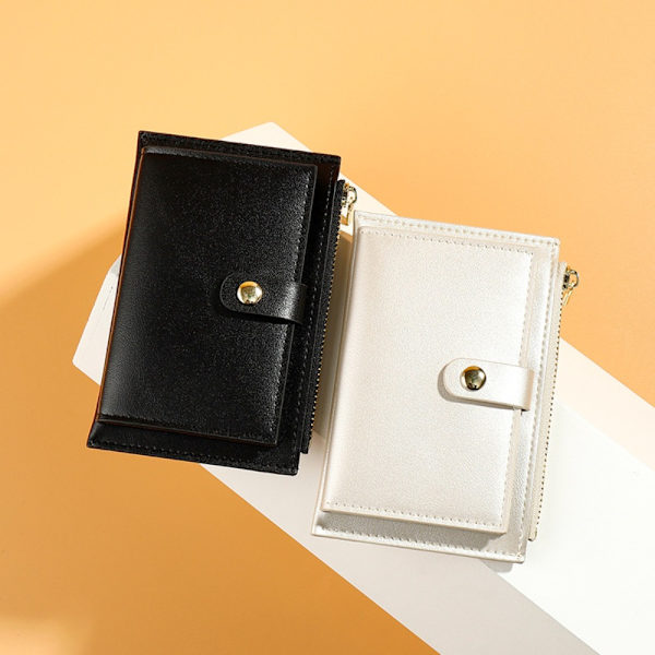 Kvinnor Enkla plånböcker Läderväska Multi-Card Holder Mynt Korta plånböcker gold
