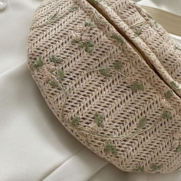 Modestråväskor för kvinnor, midjeväska, strandväska, crossbody axelväska Khaki