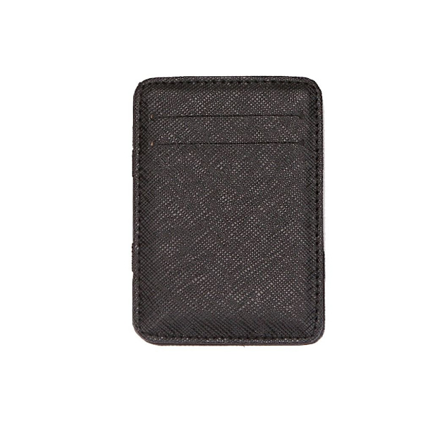 Ultratunn män läder mini plånböcker Dragkedja myntväska black