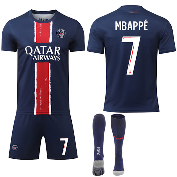 2024-2025 Paris Saint-Germain Hjemme Barn Voksen Fotballdrakt Nr. 7 Mbappé XL
