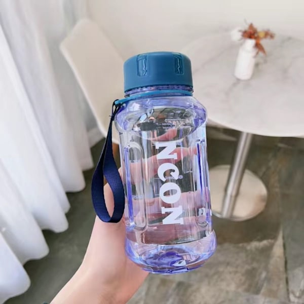 850/1100/1300 ml klar vattenflaska Bärbar läckagesäkra resevattenkannor blue 1300ml