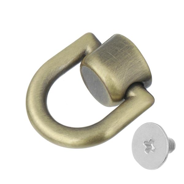 5ST Metallväska Nit Nagelspänne Dubbar Bagageväska Spänne bronze