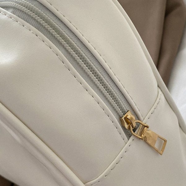 Dam Retro Handväskor Axelväska Enfärgad Crossbody Väskor white