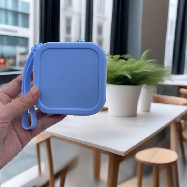 Vattentät plånbok Myntväska Mini Zipper Silikon Organizer Travel Pouch Hörlursväska blue