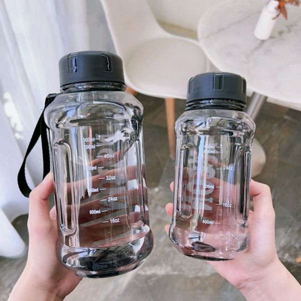 850/1100/1300 ml klar vattenflaska Bärbar läckagesäkra resevattenkannor green 1100ml