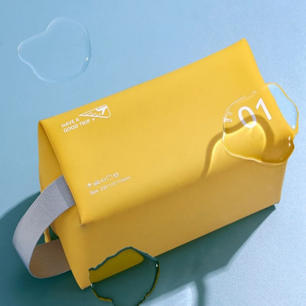 Sminkväska i PVC-läder Dragkedja Vattentät Toalettväska Resekosmetik Organizer White